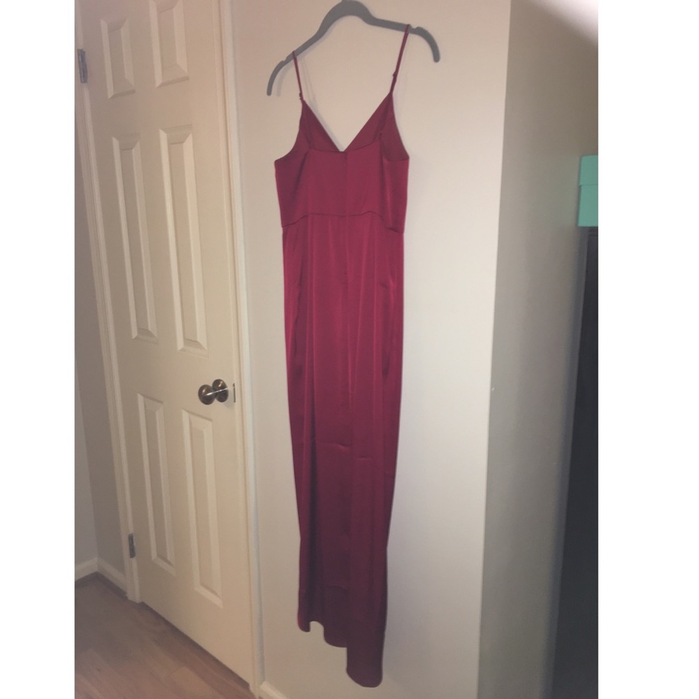 Express red silk dress